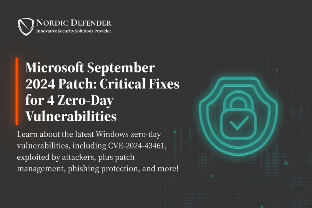 Microsoft September 2024 Patch Critical Fixes for 4 Zero-Day Vulnerabilities - Poster