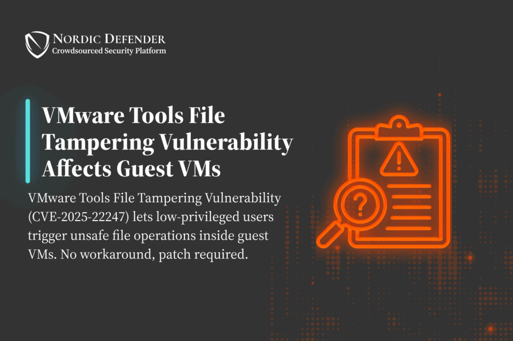 VMware Tools File Tampering Vulnerability in VMs