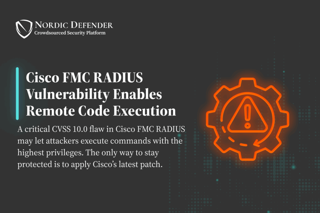 Cisco FMC RADIUS vulnerability poster